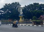 Waduh, Puluhan Nozel Air Mancur di Tugu Selais Pekanbaru Hilang Dijarah