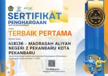 Tak Hanya Panen Prestasi Murid! MAN 2 Kota Pekanbaru Kembali Buktikan Kualitas, Sabet Terbaik Pertama Treasury Awards KPPN