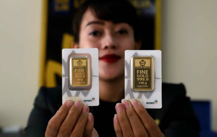 Harga Emas Antam Turun Rp 9.000 jadi Rp1.318 Juta Per Gram