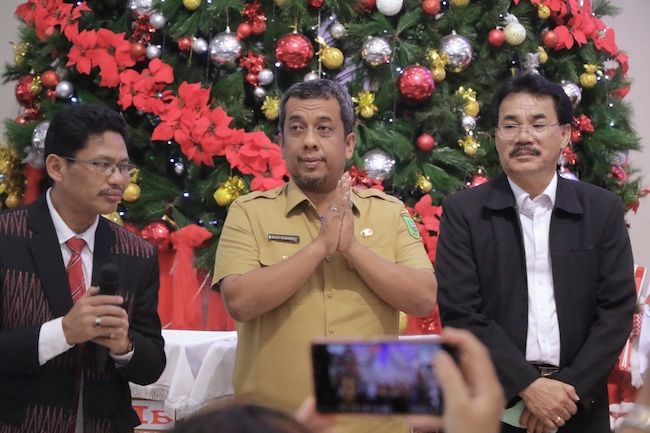 Penjabat Gubernur Riau Tinjau Pos Pengamanan Natal dan Tahun Baru 2025