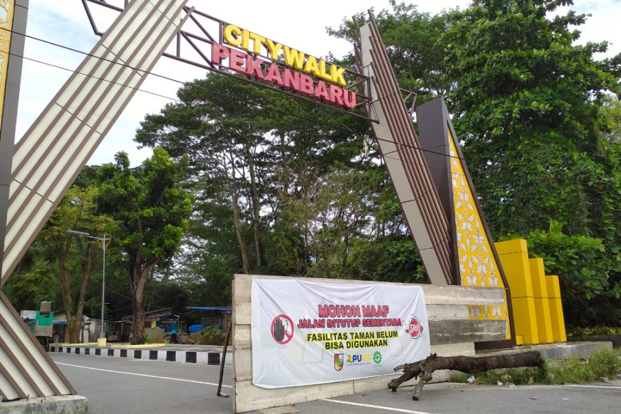 Proyek Penataan Ulang Taman Labuai Pekanbaru Sudah Mencapai 70 Persen