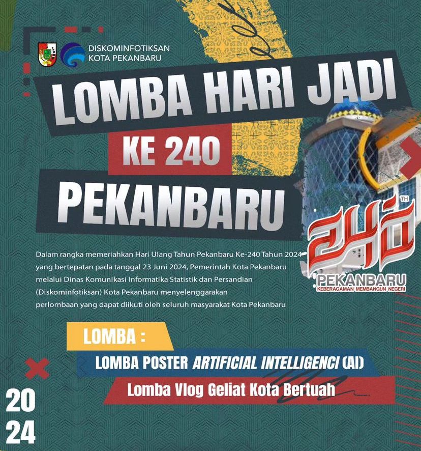 Diskominfotiksan Gelar Lomba Vlog dan Poster Sempena HUT Ke-240 Pekanbaru