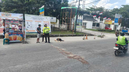 Kecelakaan Beruntun di Jalan HR Soebrantas, Seorang Pemotor Tewas di Tempat