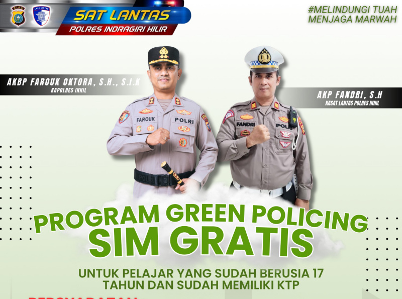 Unik, Satlantas Polres Inhil Siapkan SIM Gratis bagi Pelajar, Syaratnya Cukup Menanam Pohon