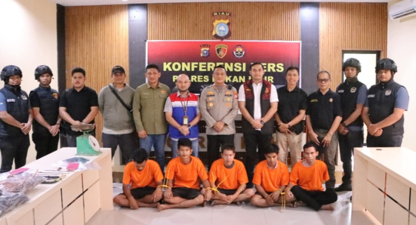 Potensi Kerugian Capai Rp400 Miliar, Polres Rohil Berhasil Ungkap Jaringan Pencuri Kabel Reda di Area PT PHR