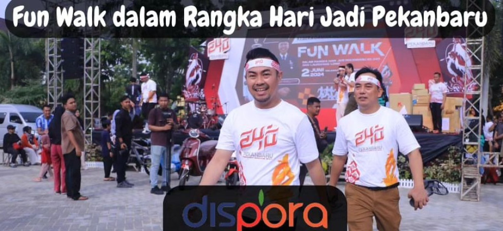 Kadispora Kota Pekanbaru Ikut Meriahkan Fun Walk dalam Perayaan Hari Jadi Pekanbaru ke-240