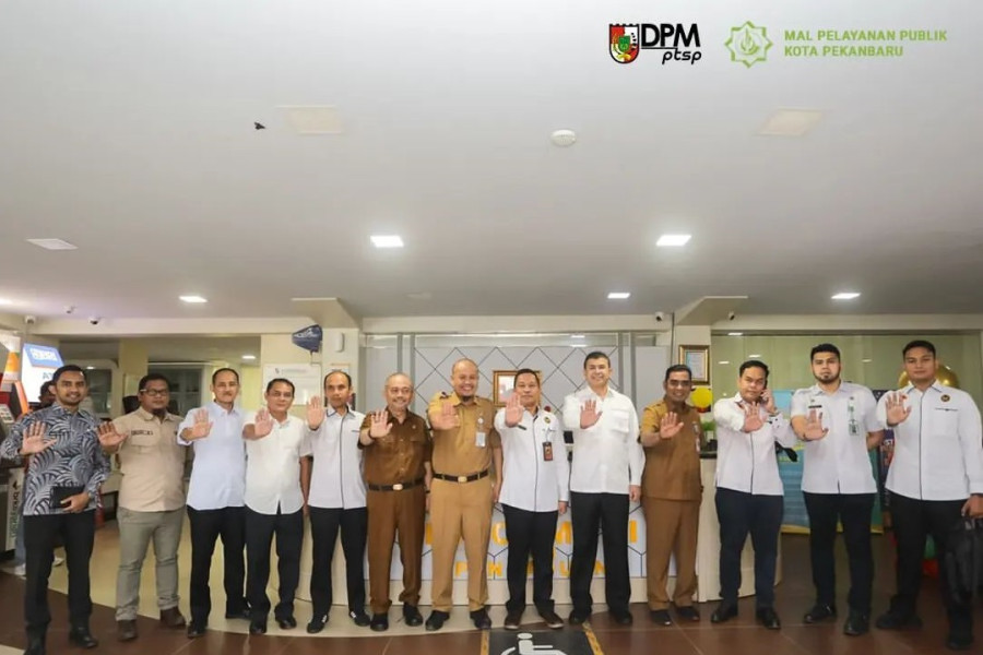 Satgas Saber Pungli Provinsi Riau Kunjungi DPMPTSP Kota Pekanbaru Sosialisasikan Aplikasi Si Duli