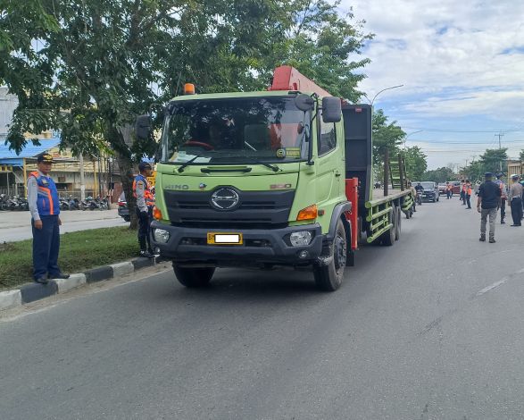 Razia Gabungan di SM Amin Pekanbaru, Tiga Kendaraan Dikandangkan