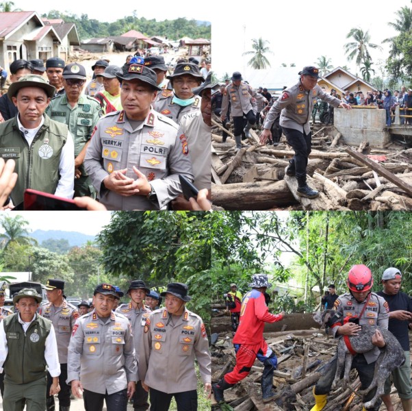 Menteri Kehutanan dan Kapolda Riau Terjun Langsung ke Lokasi Bencana di Kabupaten Agam