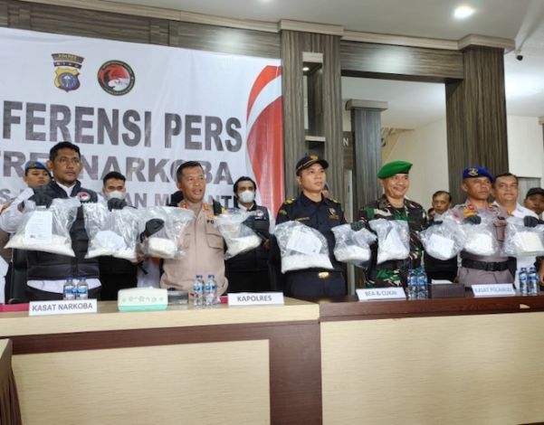 Polres Kepulauan Meranti Gagalkan Peredaran 15,6 Kg Sabu, Satu Tersangka Ditangkap