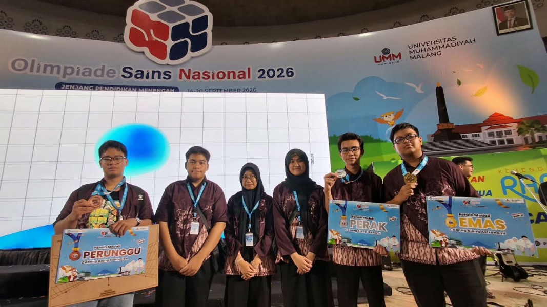 MAN 2 Kota Pekanbaru Borong 3 Medali dan 1 Honorable Mention di OSN Nasional, Emas Astronomi Jadi Satu-Satunya Milik Riau