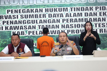 Polda Riau Tangkap Kepala Adat Penjual Lahan TNTN dengan Surat Hibah Palsu