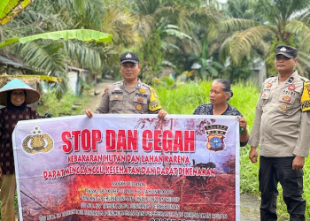 Antisipasi Karhutla di Kuansing, Polsek Pangean Berikan Edukasi ke Masyarakat