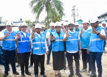 Bagus dan Iyeth Bustami Dampingi Dirut Distributor PLN Kunjungi PLTD Bengkalis