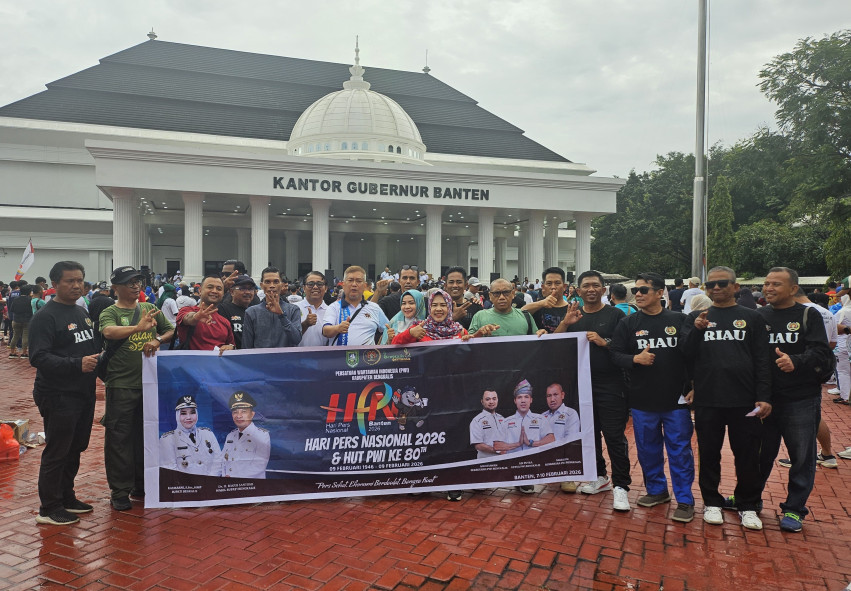 PWI Bengkalis Ramaikan Jalan Sehat HPN 2026 di Banten