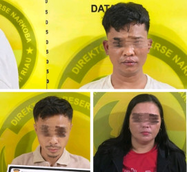 Polda Riau Tangkap Tiga Kurir, 923 Butir Ekstasi dan 1,3 Kg Sabu Disita