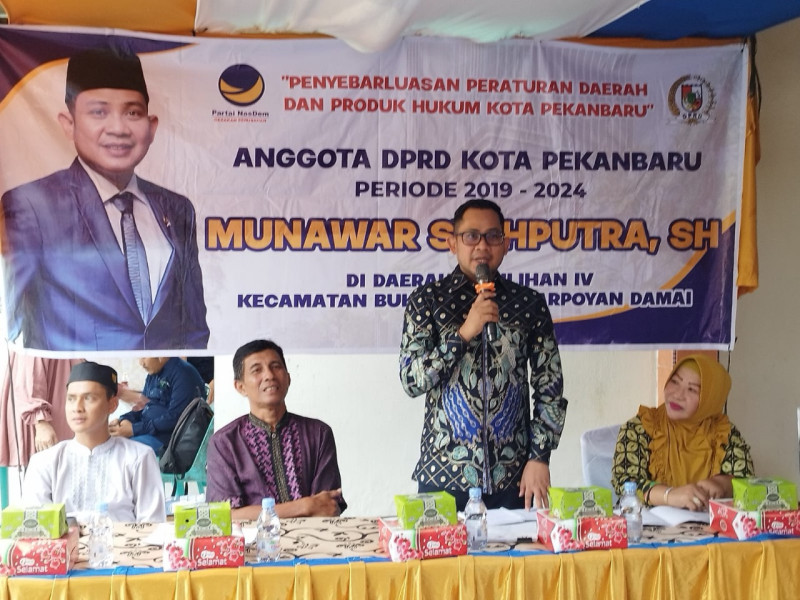 Munawar Laksanakan Penyebarluasan Perda Kota Pekanbaru Nomor 4 Tahun 2021 tentang Penyelenggaraan Penanggulangan Bencana Daerah