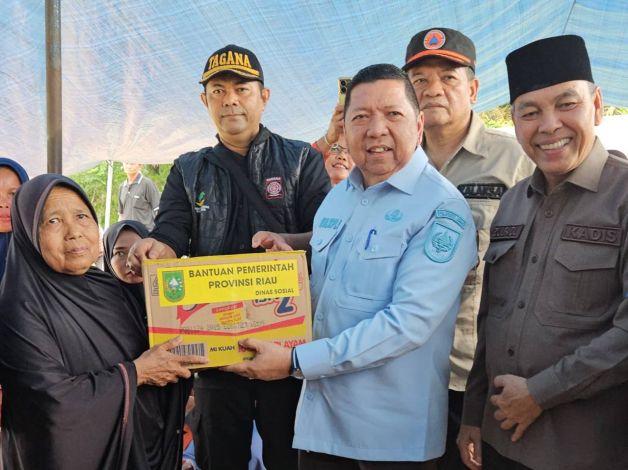 Banjir Melanda Kecamatan Gunung Sahilan, Pemprov Riau Salurkan Bantuan