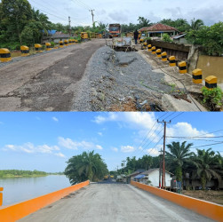 Pemprov Riau Perbaiki Jembatan Sekayan Deras Inhu