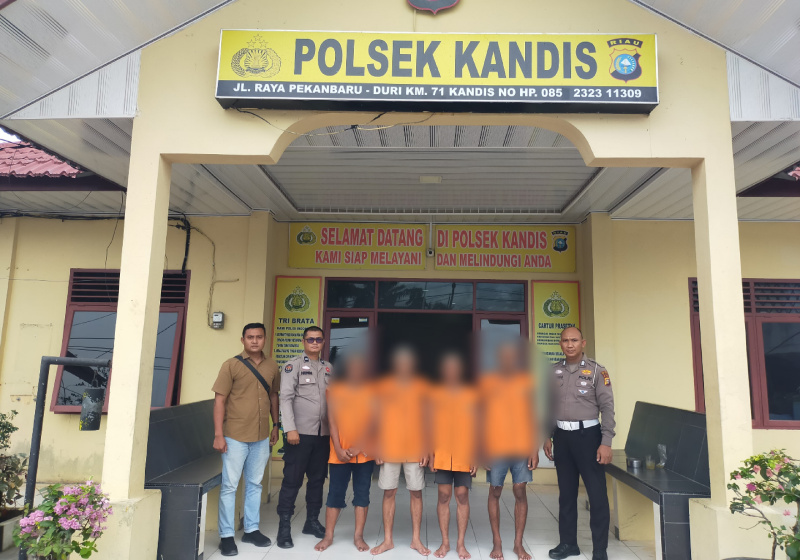 Polsek Kandis Ringkus Empat Terduga Pelaku Persetubuhan Anak di Bawah Umur