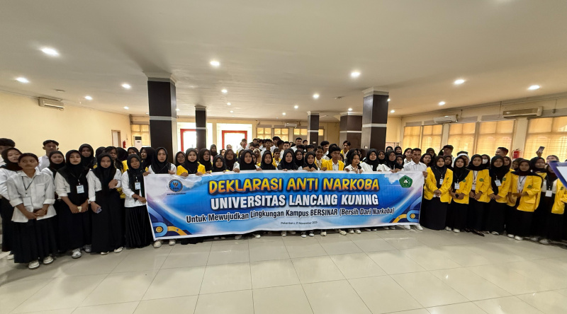 Ratusan Mahasiswa Lancang Kuning Deklarasi Anti Narkoba Bersama BNN Pekanbaru