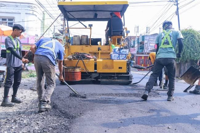Overlay Jalan Rusak di Pekanbaru Hampir Tuntas, Rampung Dari Target Tahun Ini