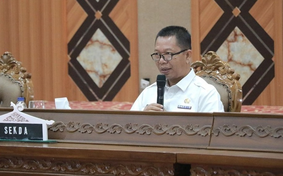 Dipimpin Sekda Indra Pomi, BPKAD Hadiri Rapat Penyampaian Hasil Reviu LPPD Tahun 2023