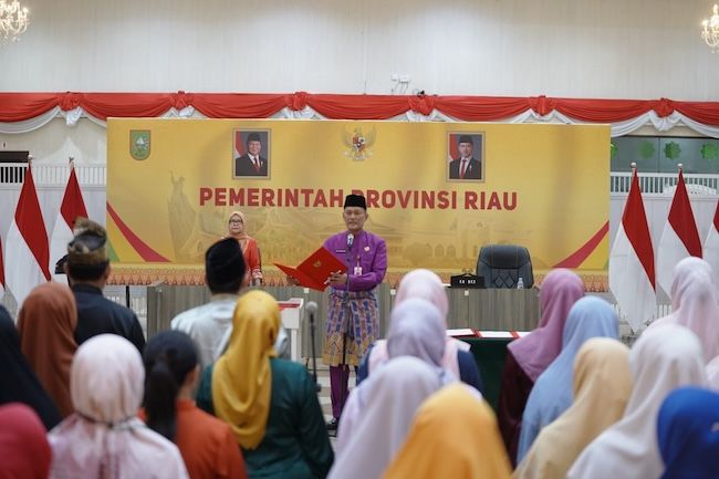 77 Pejabat Fungsional Resmi Dilantik, Pj Sekdaprov Riau Tekankan Soal Dedikasi