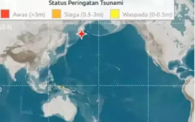 BMKG Rilis Peringatan Tsunami Gorontalo hingga Papua, Cek Waktunya
