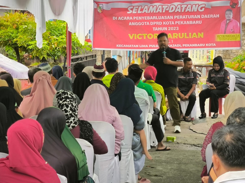 Anggota DPRD kota Pekanbaru Victor Parulian Laksanakan Penyebarluasan Perda tentang Pemberdayaan UMKM