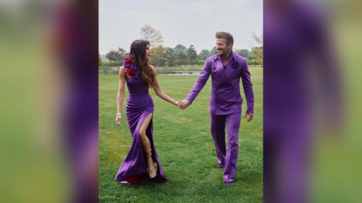 Berbaju Ungu, Victoria Beckham dan David Beckham Rayakan Ulang Tahun Pernikahan ke-25