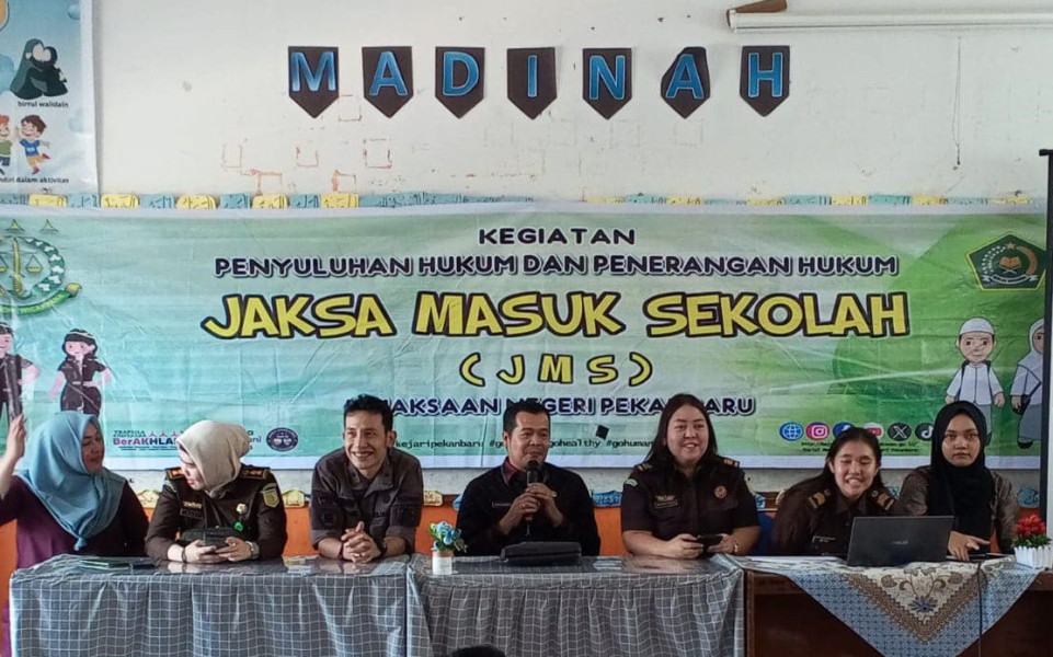 Disdik Kota Pekanbaru Dukung Program Jaksa Masuk Sekolah (JMS)